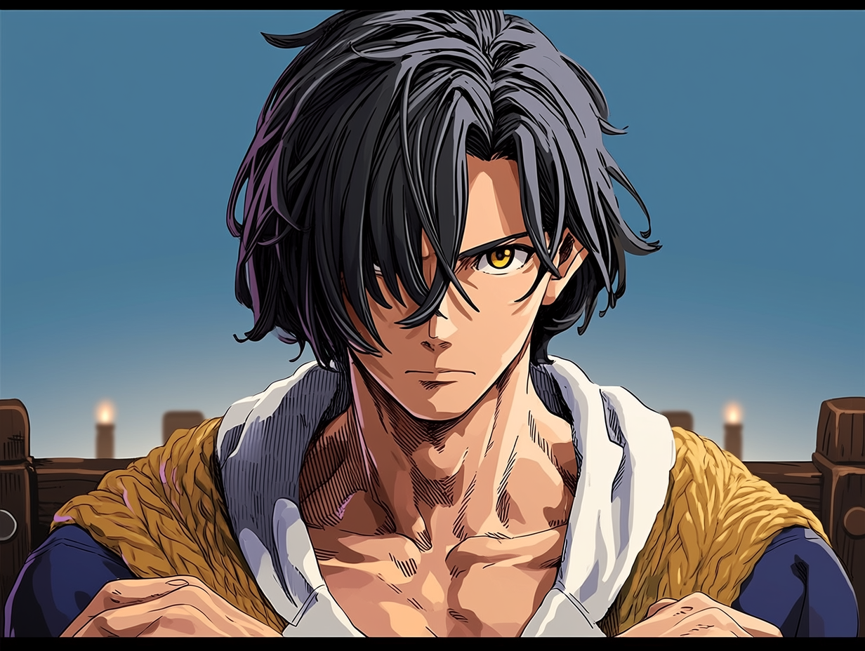 Shonen anime frame of Javion from Tales of Ciel